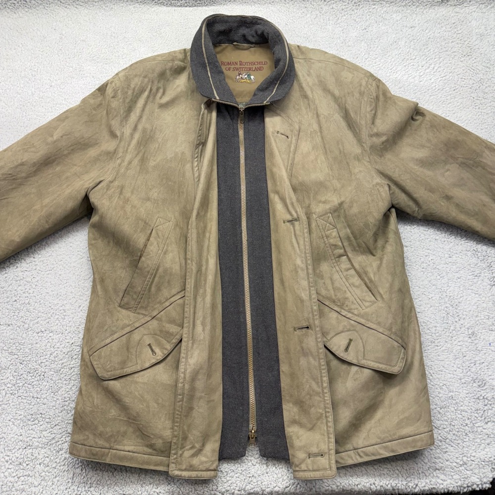 Roman Rothschild of Switzerland 923030 Size 25 Mens XL Amaretta Faux Suede Coat - Picture 16 of 16